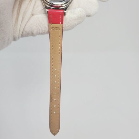 Vintage Disney Minnie Mouse Red Band Silver-toned Watch - Picture 9 of 10